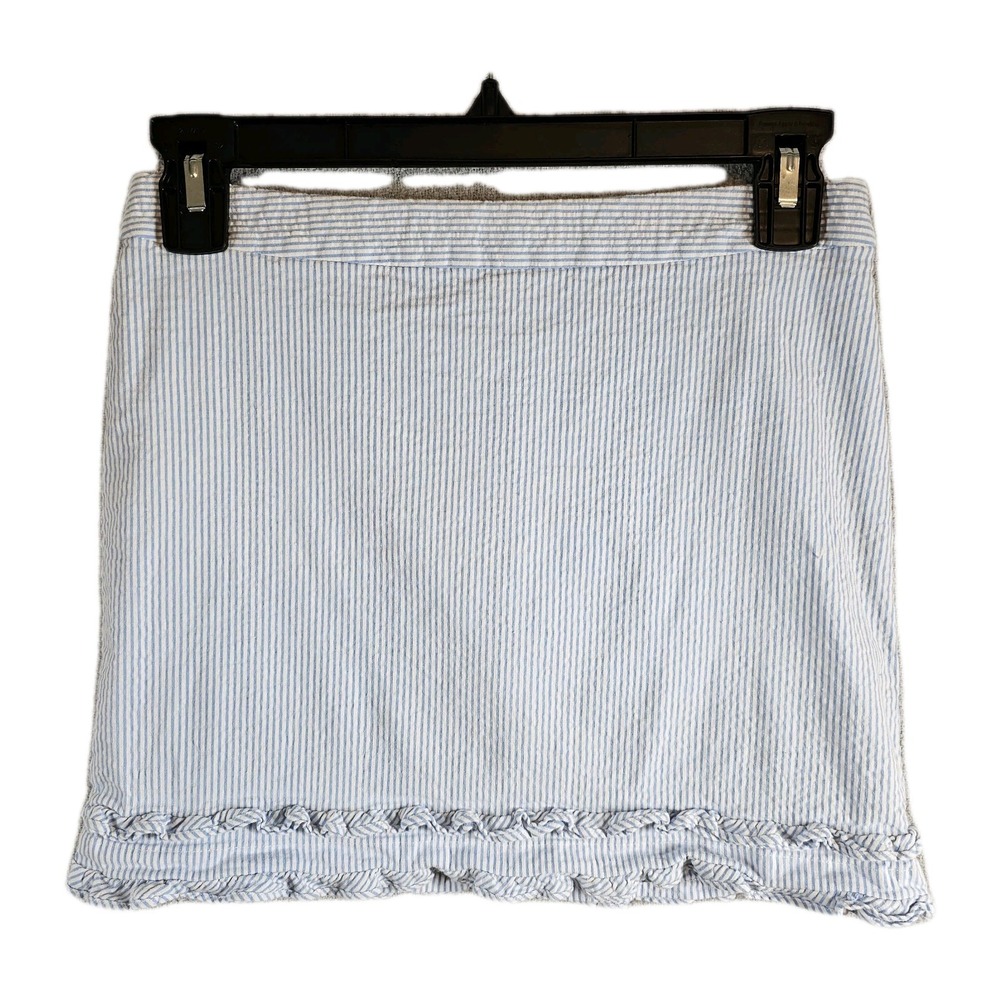 Vineyard Vines Seersucker Skort‎ Skirt Classic Ruffle Striped Blue Girls' 12